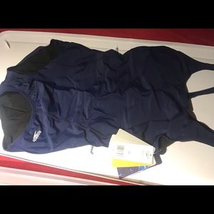 NWT Speedo navy blue swimsuit size 10